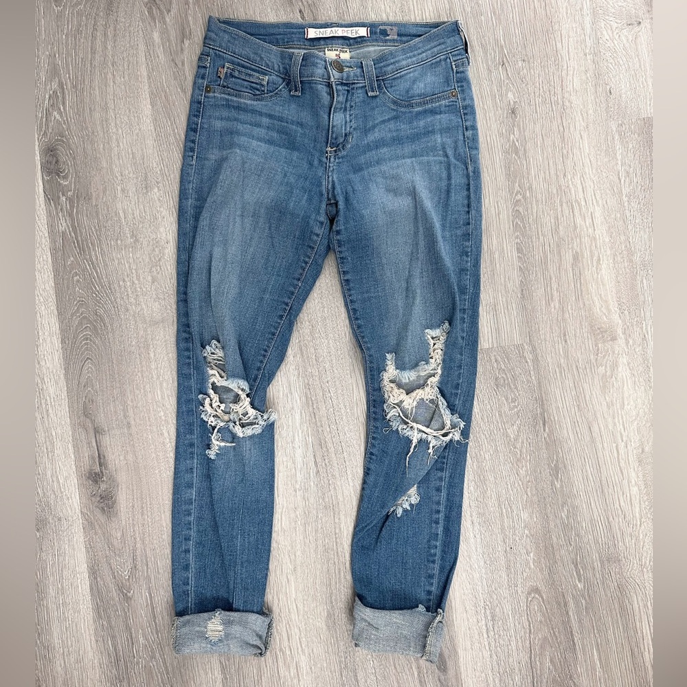 Distressed jeans